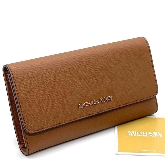 Michael Kors Large Trifold Wallet Luggage (NWT) - Picture 1 of 9